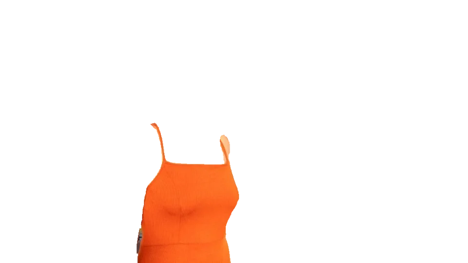 Only the orange top, cut out on transparent